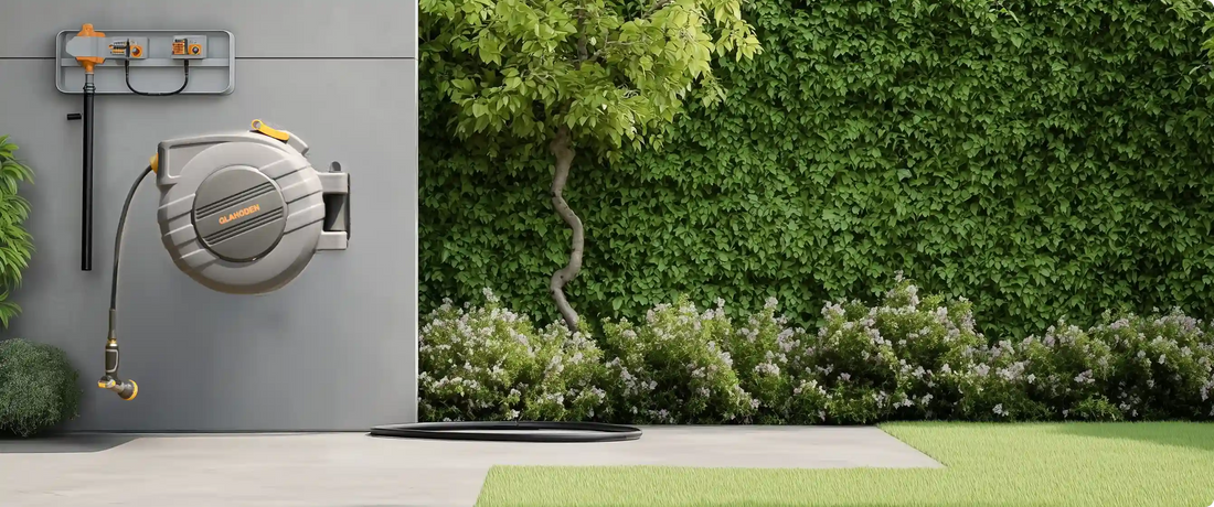 Efficient Raised Garden Bed Watering: Drip Irrigation vs. Wall-Mounted Hose Reels