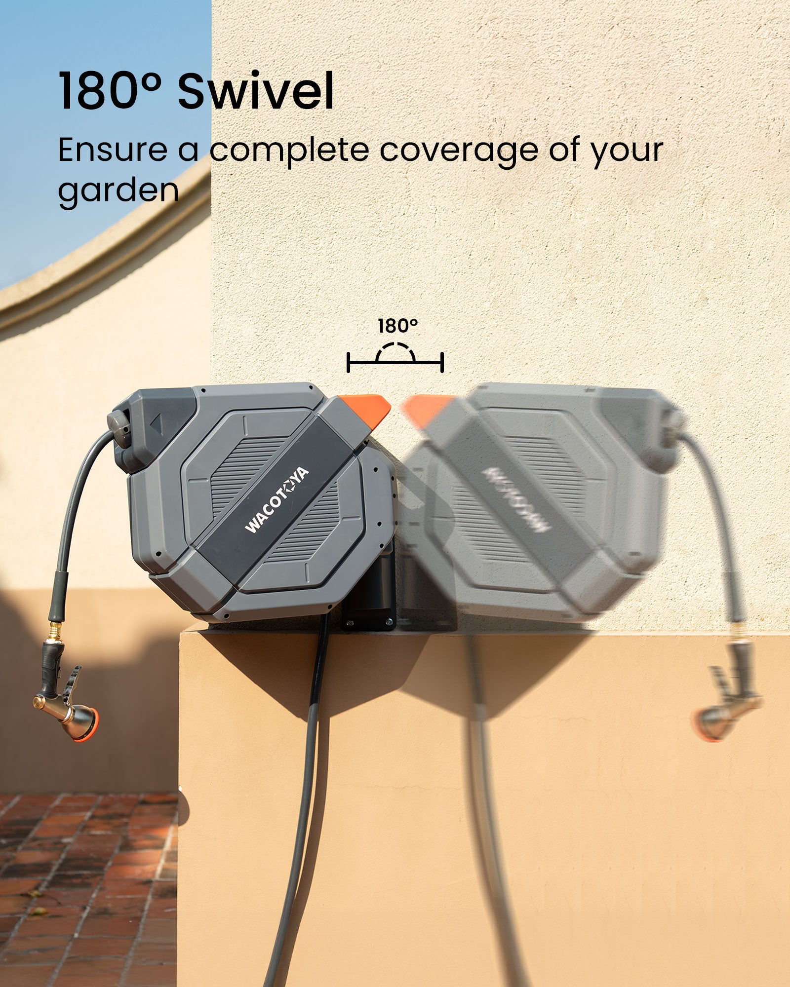 Wacotoya Retractable Garden Hose Reel