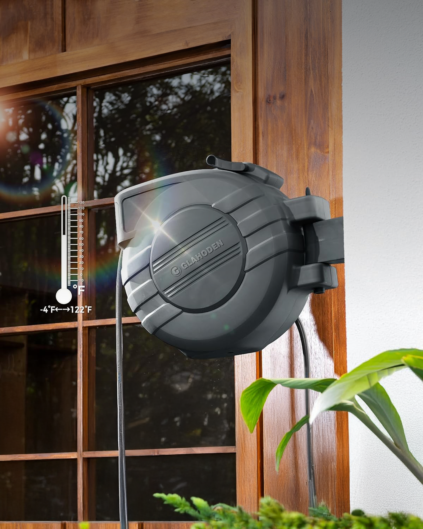Retractable Garden Hose Reel-1/2in-65ft