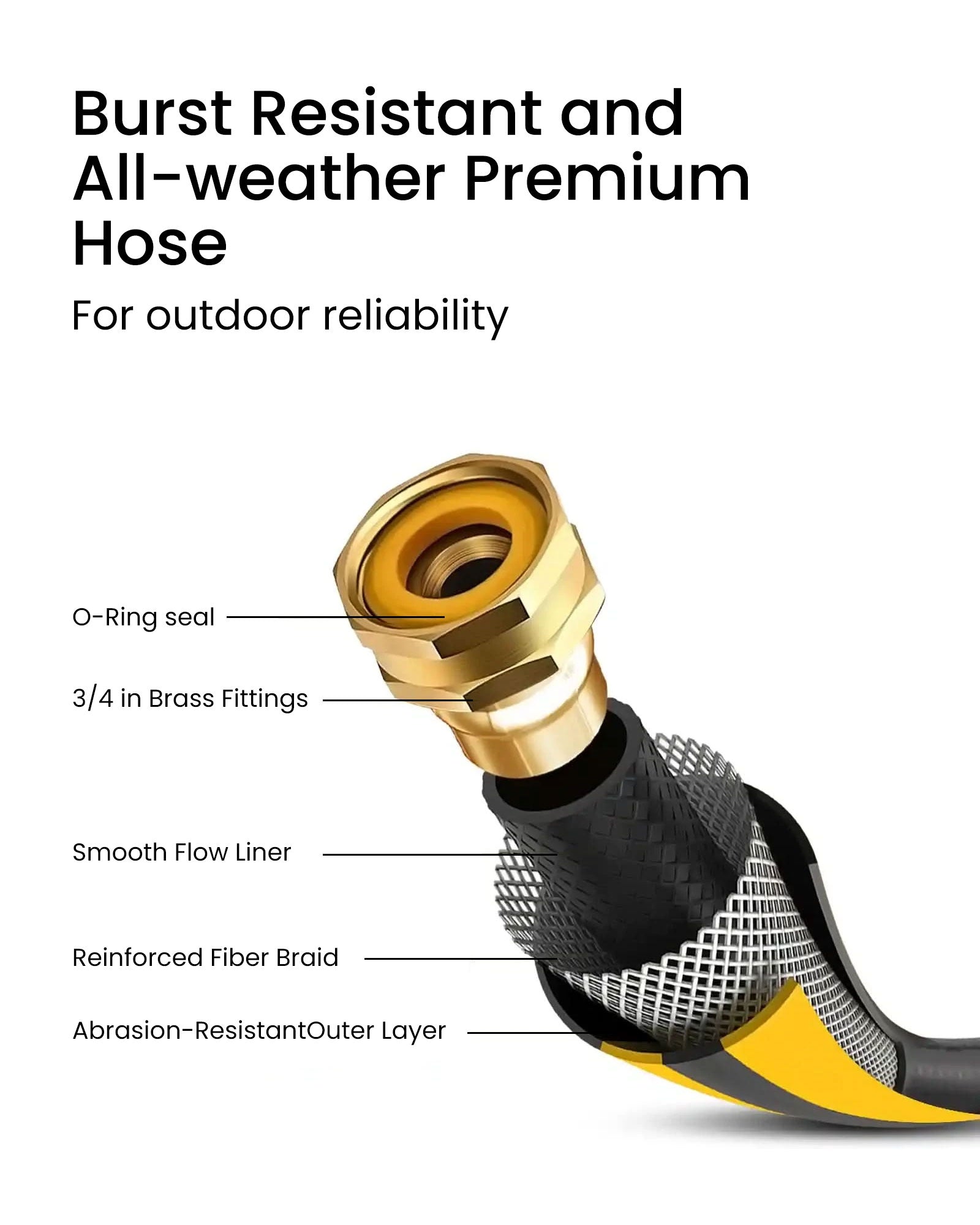 Glahoden J Series Retractable Garden Hose Reel - Light Gray