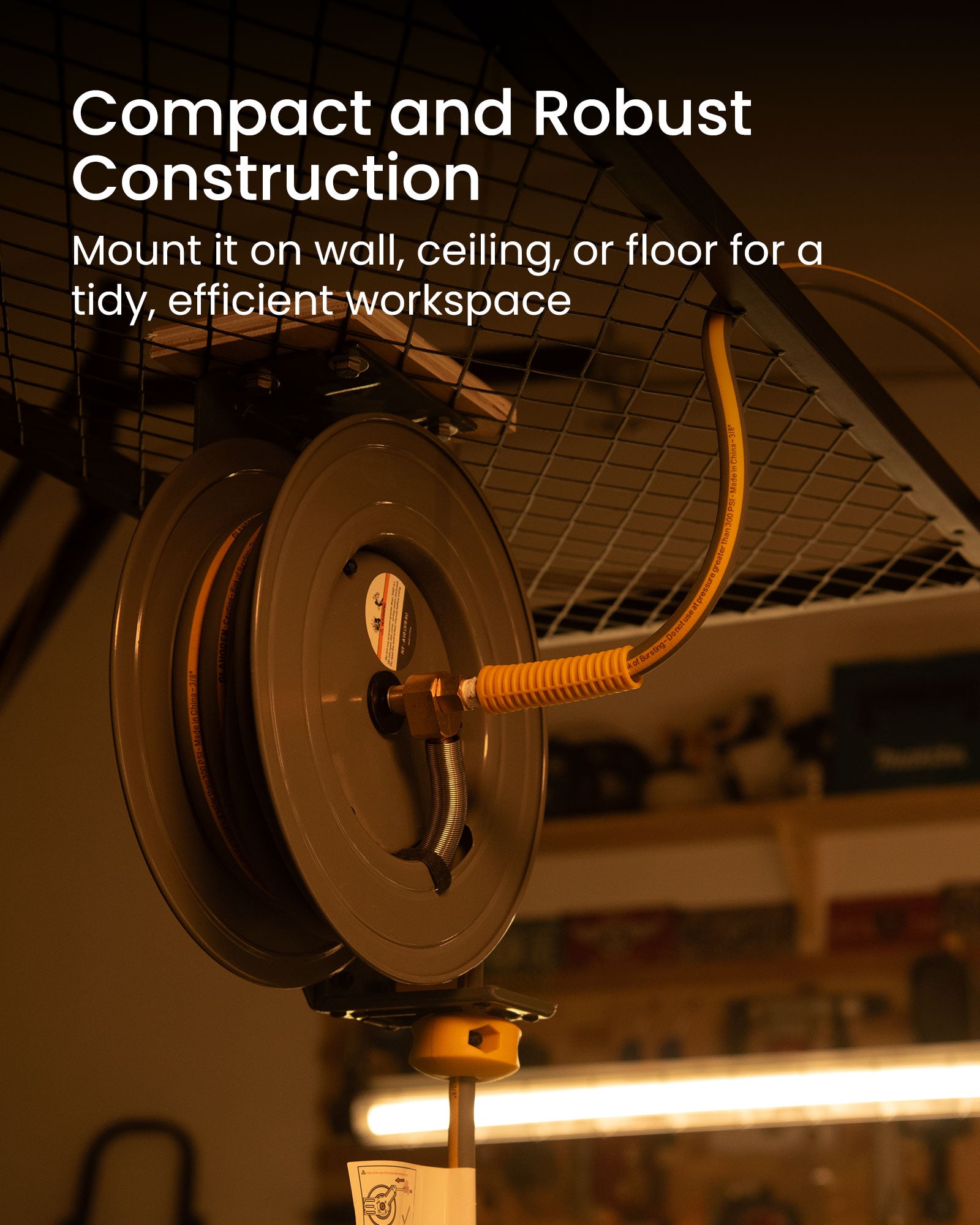 Glahoden Single Arm Retractable Air Hose Reel - Alloy Steel Reel