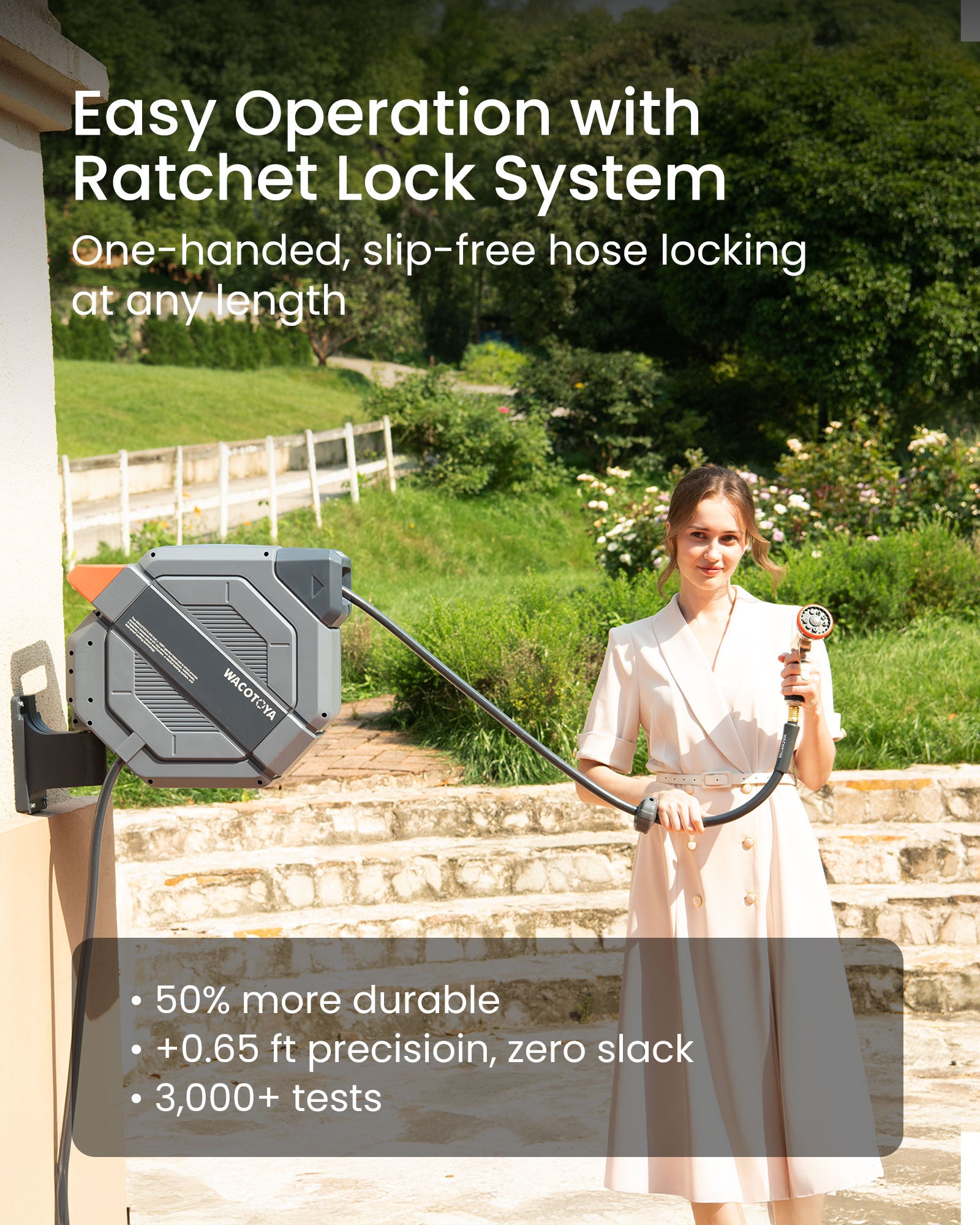 Wacotoya Retractable Garden Hose Reel