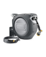 Glahoden Silver Gray Retractable Garden Hose Reel, premium garden tool