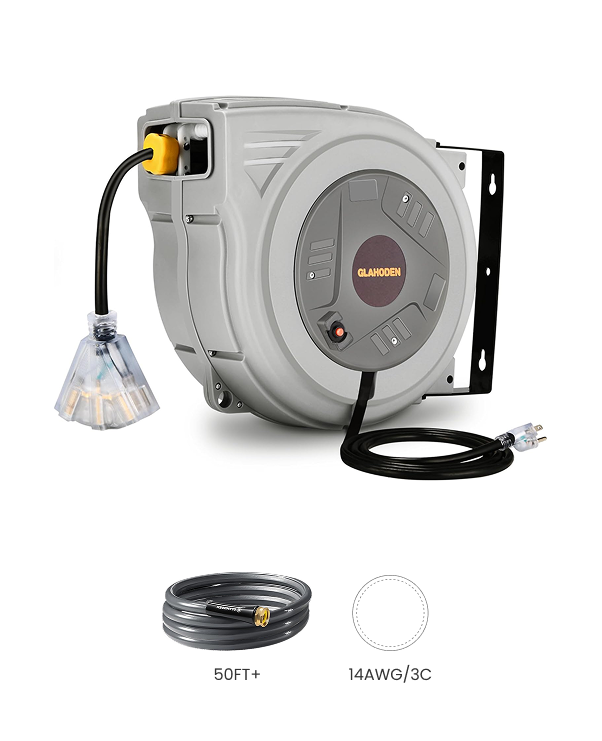 Retractable Extension Cord Reel-14 AWG