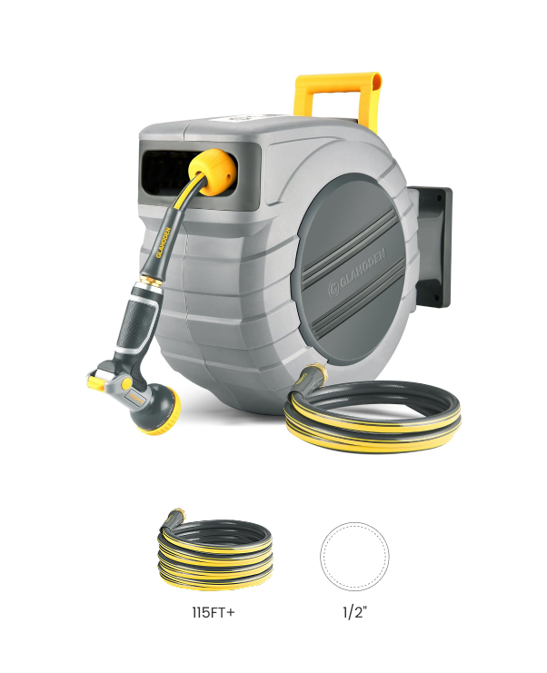 Retractable Garden Hose Reel-1/2in-115ft