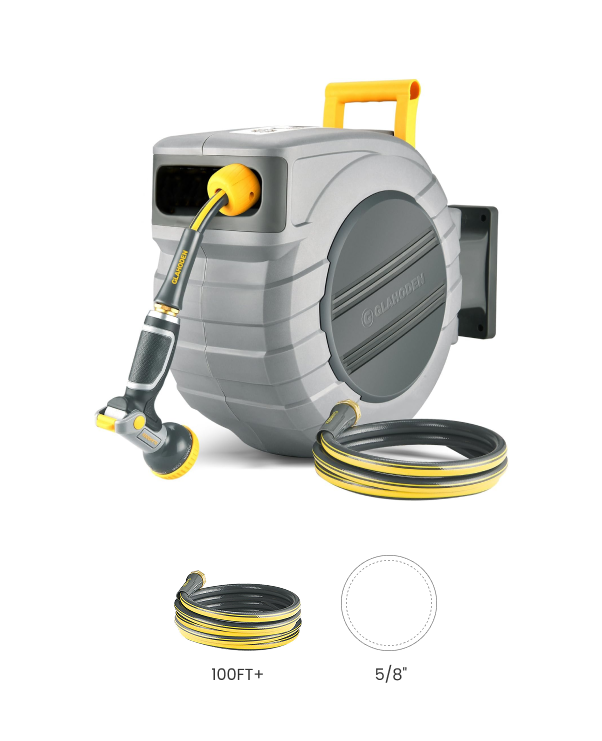 Retractable Garden Hose Reel-5/8in-100ft