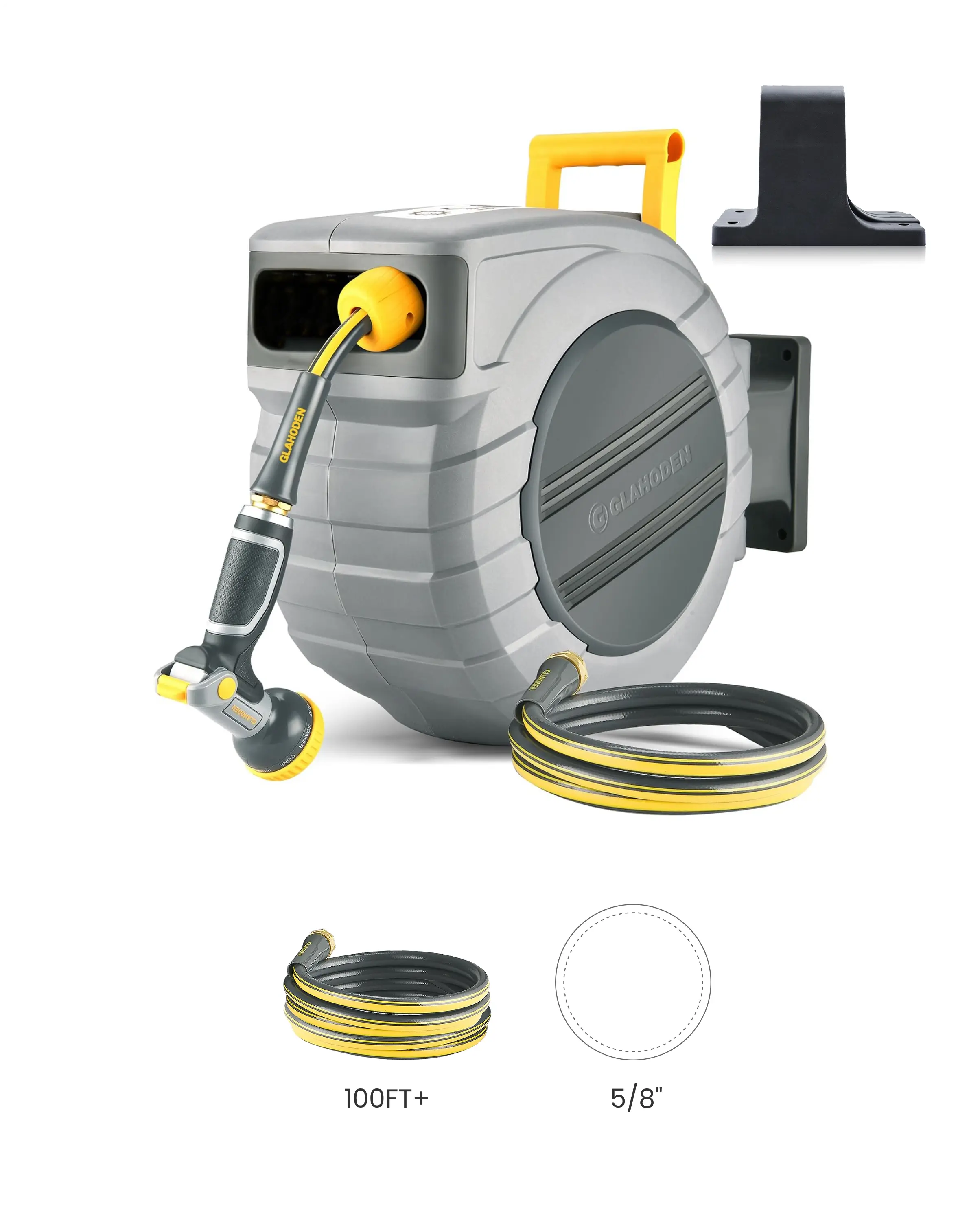Retractable Garden Hose Reel-5/8in-100ft