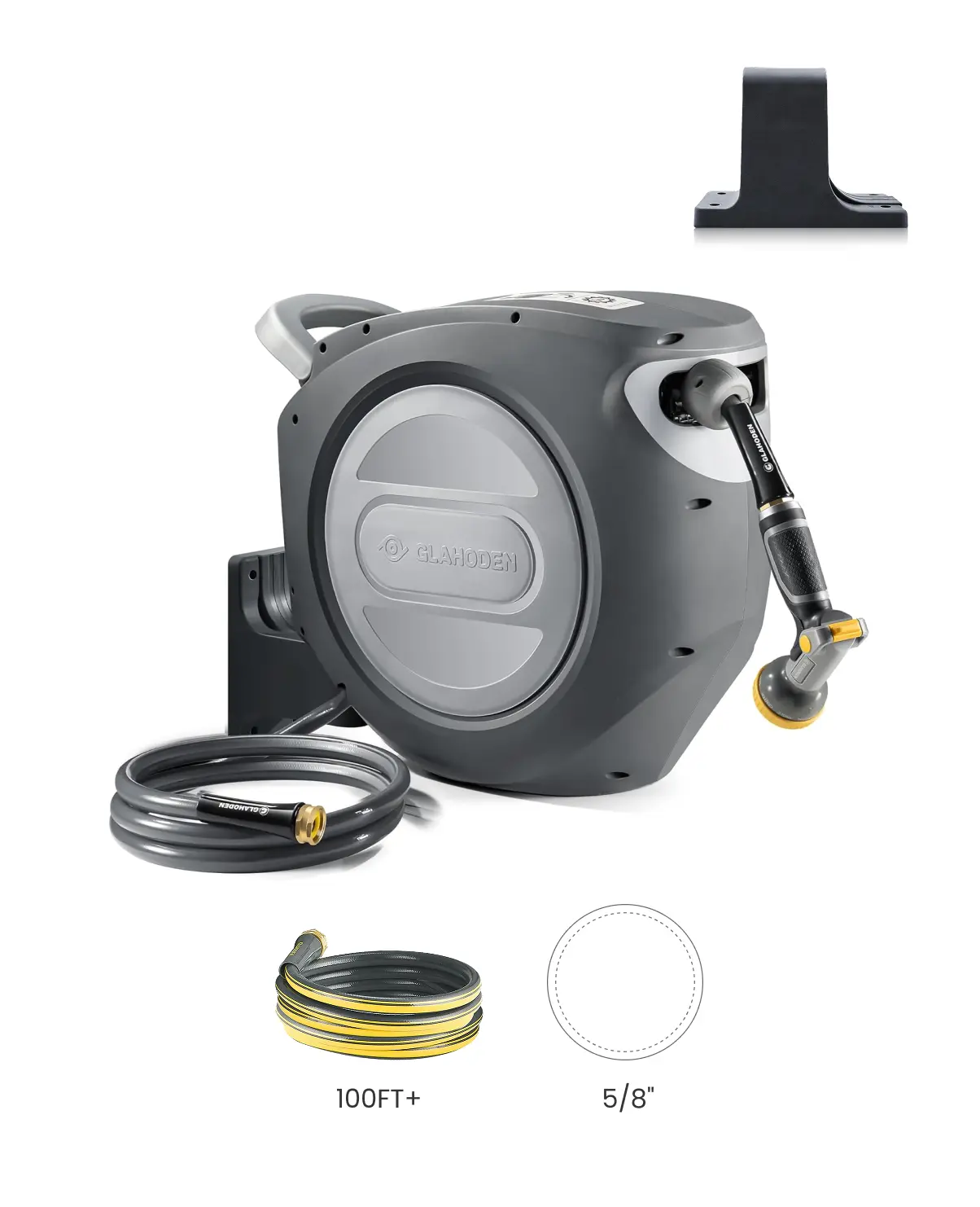 Retractable Garden Hose Reel-5/8in-100ft