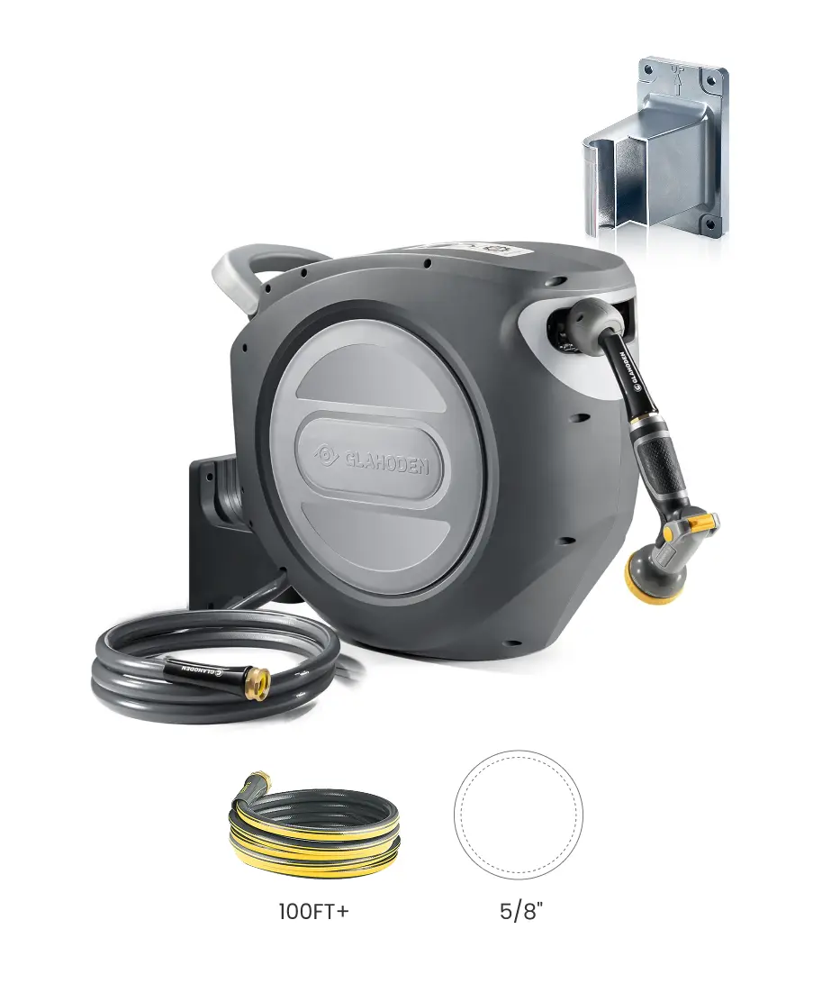 Retractable Garden Hose Reel-5/8in-100ft