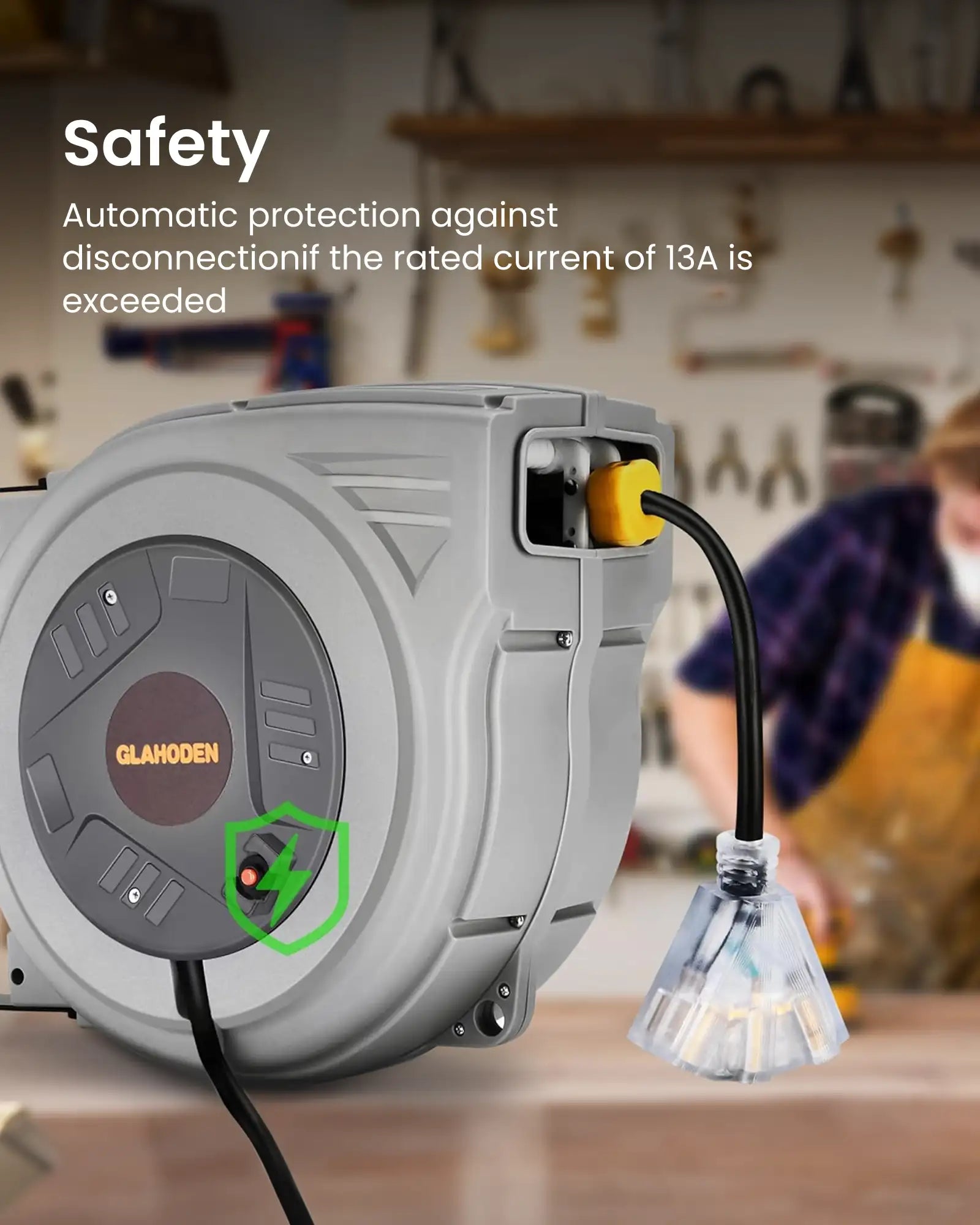 Retractable Extension Cord Reel-14 AWG