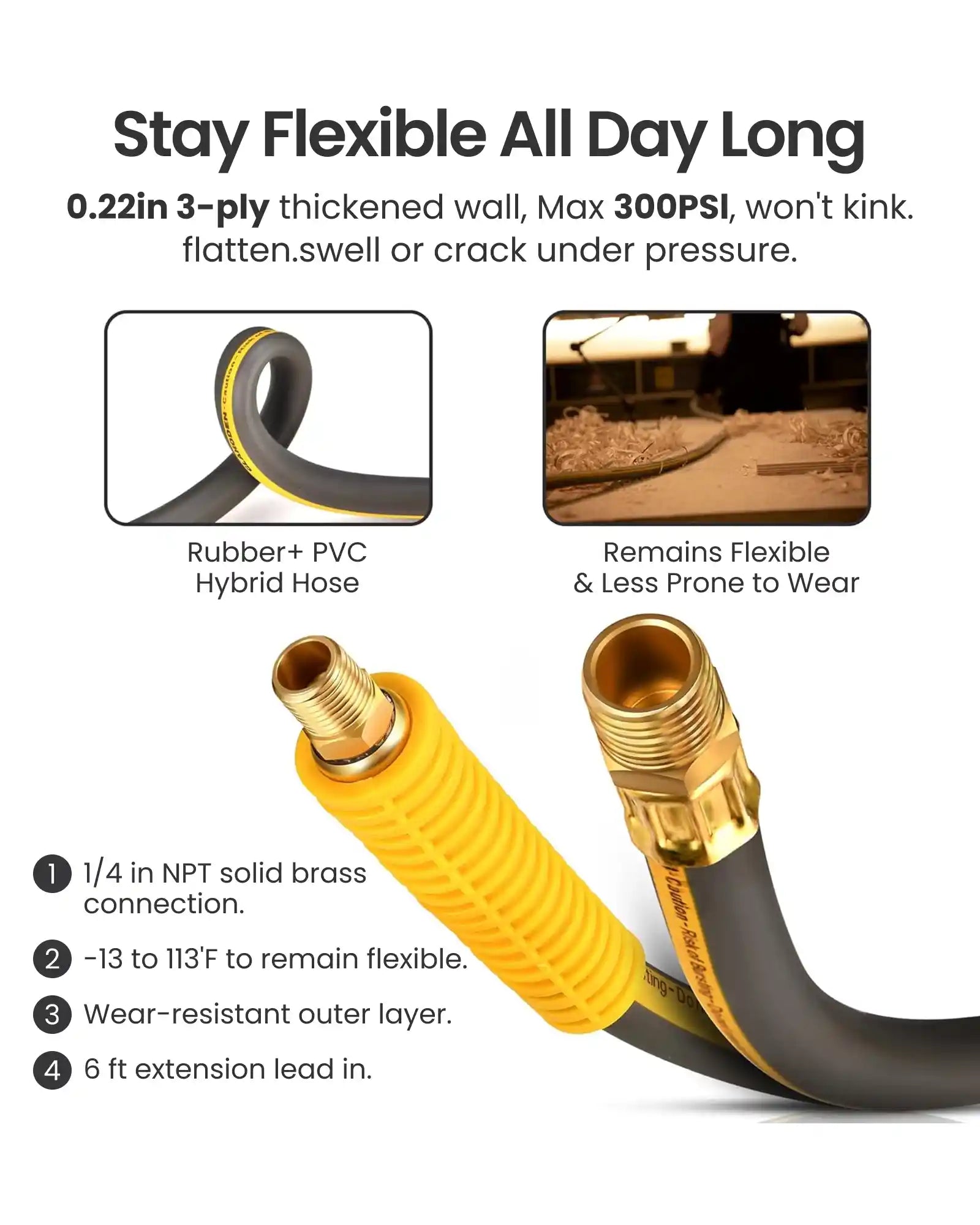 Retractable Air Hose Reel-PP Housing-3/8in