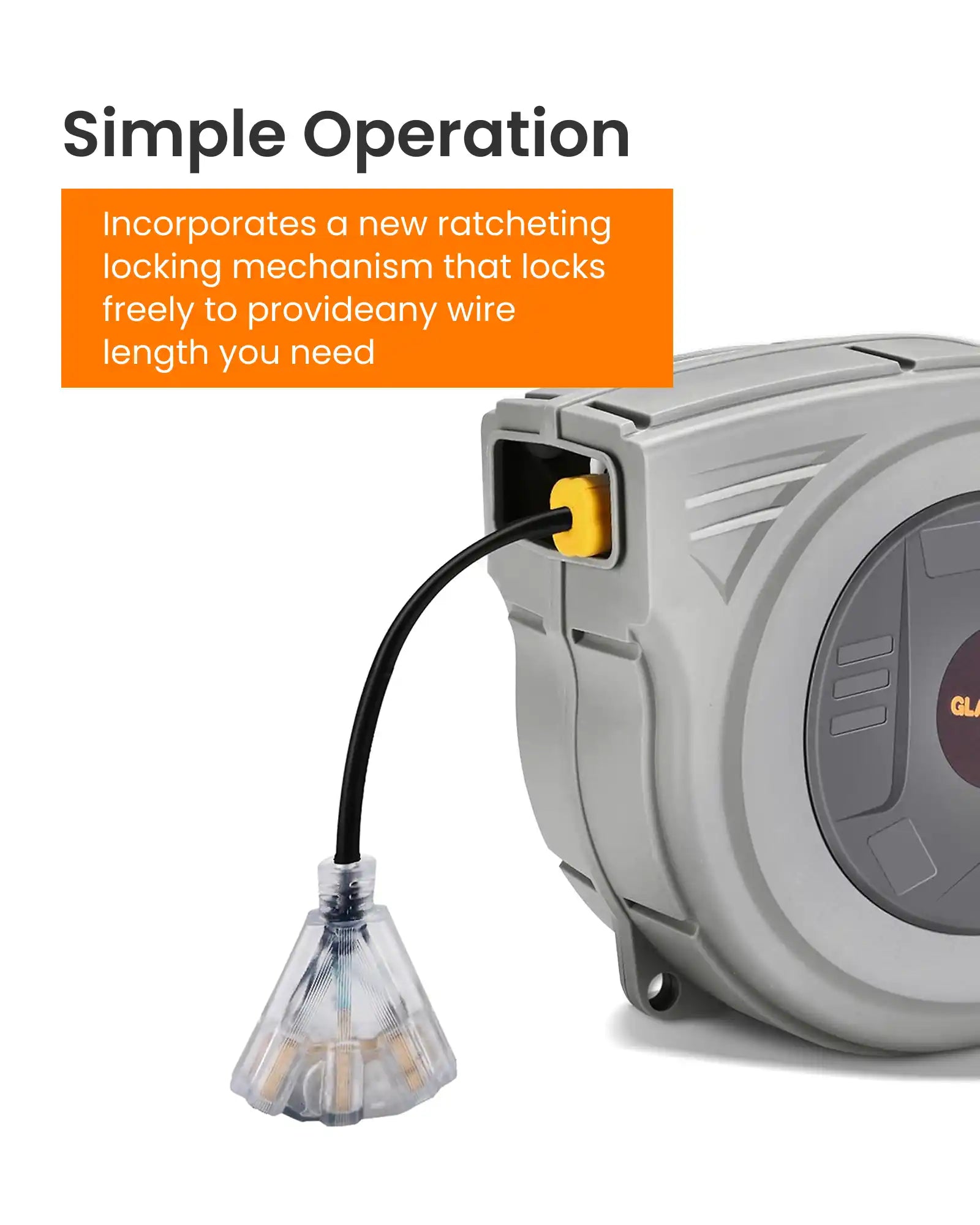 Retractable Extension Cord Reel-14 AWG