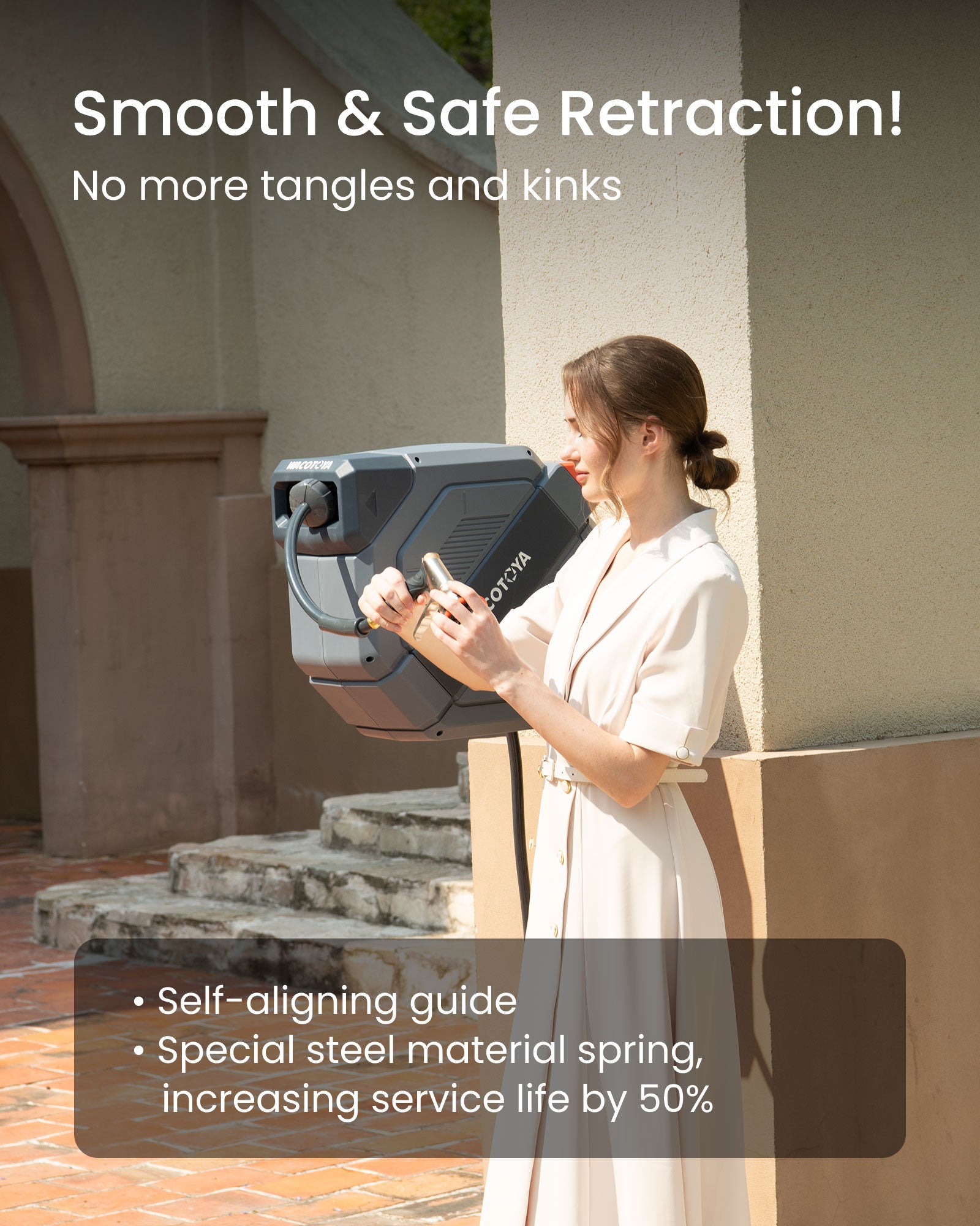 Wacotoya Retractable Garden Hose Reel