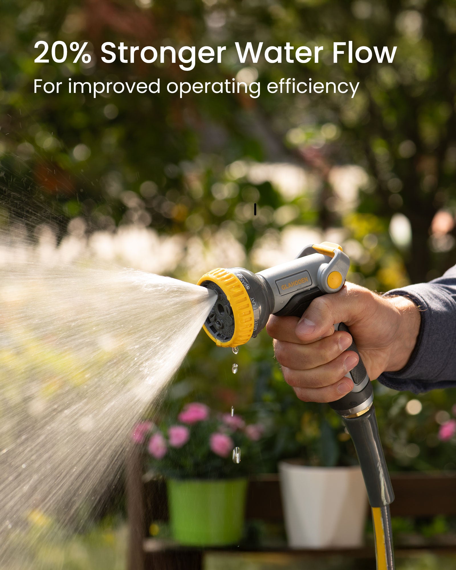 Glahoden J Series Retractable Garden Hose Reel - Light Gray